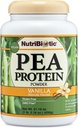 NutriBiotic Pea Protein Vanilla 21 Oz | Low Carb Vegan Plant Protein Powder | 100% Grown & Processed in the USA | Deliciously Creamy & BCAA-Rich | Made without Chemicals, GMOs & Gluten | Keto Friendly