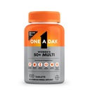 Un día Multivitamina para mujeres 50 y más tabletas, Mujeres Multivitamina 50 más con vitaminas D, C, E, Zinc & Biotina, Vitaminas diarias para Mujer 50+, 100 Ct