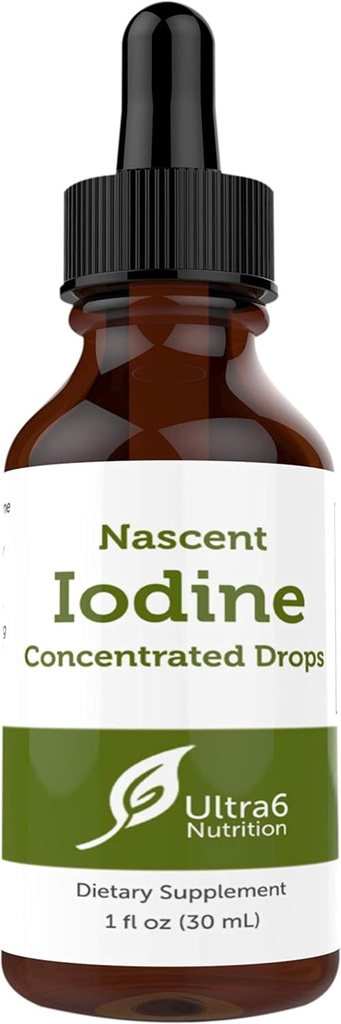 Nascent Iodine Drops Suplemento en Tintura Concentrada líquida para la mejor absorción y para el soporte tiroides