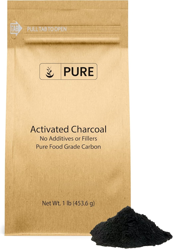 Ingredientes originales puros carbón activado (1lb) carbono activado, vegano, no GMO