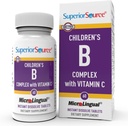 Complejo B de Fuente Superior con vitamina C - Multivitamínico para el apoyo a la salud cardíaca - Folic Acid Suplemento para niños - Immune Support Fórmula con vitamina C - 60 tabletas instantáneas