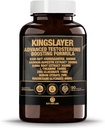 Kingslayer: 7-en-1 Booster de Testosterona para Hombres w/KSM-66, Fadogia, Suma Root, L-Theanine, Zinc, Boron, Magnesium – Muscle, Energy, Libido & Focus