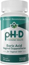 pH-D Feminine Health - 600 mg Boric Acid Suppositories - Mujer Propieda - para el uso del olor vaginal - 72 cuenta