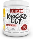 5% Nutrición Rich Piana Knocked Out Natural Sleep Aid Powder ← Post-Workout Recovery & Deep Sleep Supplement TEN GABA, Melatonin, Chamomile, Tyrosine, 5-HTP, &amp; Más Silencio 30 Servings (Honey Lemon Tea)