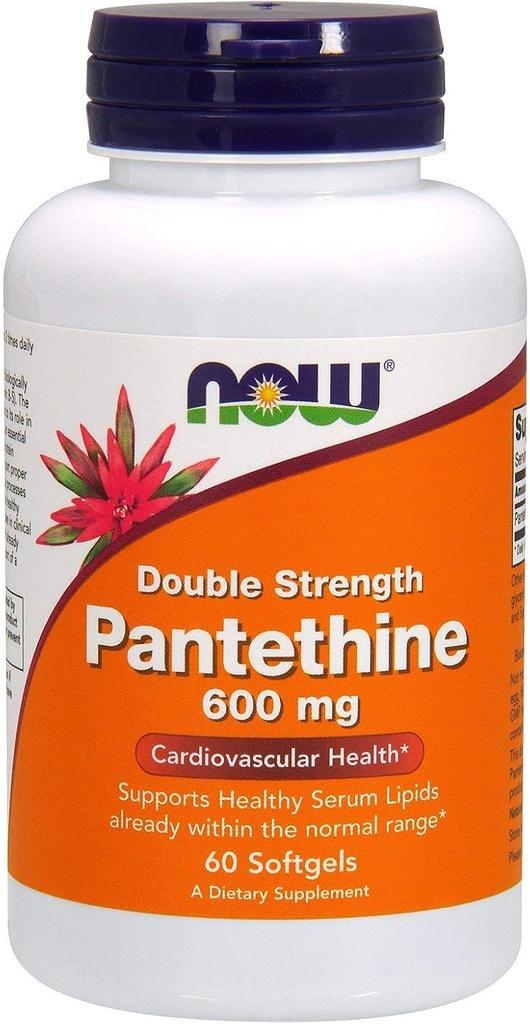 Pantetina, 600 mg, 60 SGELS por ahora Alimentos (Pack de 4)