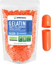 XPRS Nutra Size 3 Empty Capsules - 1000 Conde Empty Gelatin Capsules - Pills DIY Capsule Filling - Pure Bovine Pill Gel Caps Fillable for Do-It-youself Vitamins and Supplements (Orange)