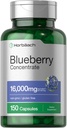 Horbäach Blueberry Extracto Suplemento TENIDO 150 cápsulas TEN Blueberry Concentrate TEN NO GMO, Gluten Free