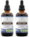 Bacopa USDA Orgánica ← Extracto alcohólico-FREE, gotas herbales de alta potencia, Relajación, efecto cognitivo positivo tención Hecho de Bacopa orgánica 100% certificada (Bacopa Monnieri) Herb seco 2x4 oz