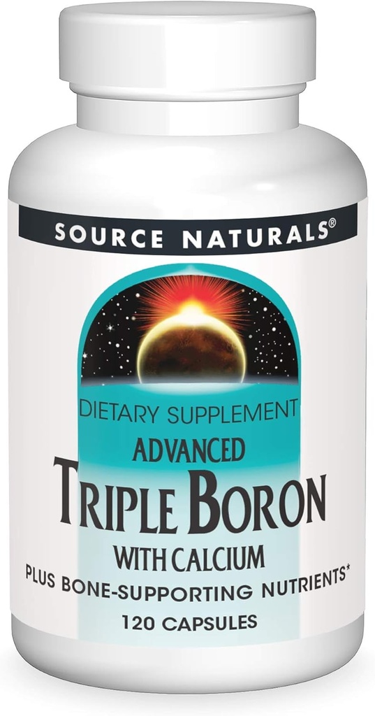 SOURCE NATURALS Advanced Triple Boron with Calcium Capsule, 120 Count