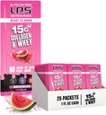 LPS Liquid Collagen &amp; Whey Protein Supplement - Non-GMO Drink, Sugar-Free - Promotes Healthy Skin &amp; Hair for Men &amp; Women, Watermelon, Single Serve (50 Packets)