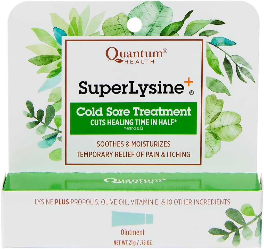 Quantum SuperLysine+ Tratamiento de la mandíbula fría ungüento impermeableRelieve dolor, quemadura y picazón de la vidaCuts Tiempo de curación en la mitad de la vida0.75 onnce