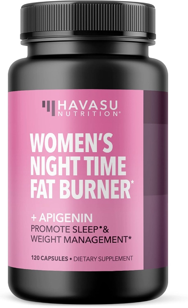 HAVASU NUTRITION Women's Night Time Fat Burner + Apigenin Capsules, 120ct