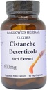 Barlowe's Herbal Elixirs Cistanche Extract ← Cistanche Deserticola Silencio 10:1  600 mg Per Capsule  60 Veggie Capsules ← Stearate Free ← Glass Bottle ← Non GMO