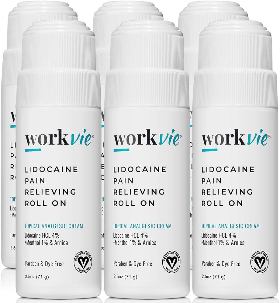 Lidocaine Roll On Pain Relief Cream - Bulk Pain Relief Cream (6)