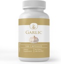 Ingredientes originales puros Cápsulas de ajo, (100 Cápsulas) Siempre Puro, No aditivos o Fillers, Lab Verified