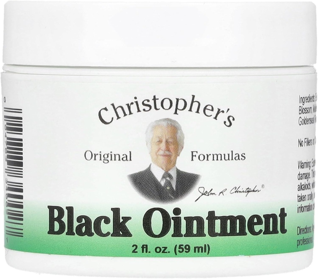Christopher's Original Fórmulas de dibujo negro ungüento de sal de dibujo natural herbal, 2 oz