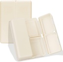 FYY Daily Pill Organizer, 7 Compartments Portable Pill Case Travel Pill Organizer,[Folding Design] Pill Box for Purse Pocket to Hold Vitamins,Cod Liver Oil,Supplements and Medication-White