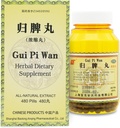 GUI-Pi Wan Herbal Suplemento Pill 480 Ct (60 Servimientos, Tamaño de la Economía) - 归脾丸 Fórmula china tradicional para el apoyo al bazo