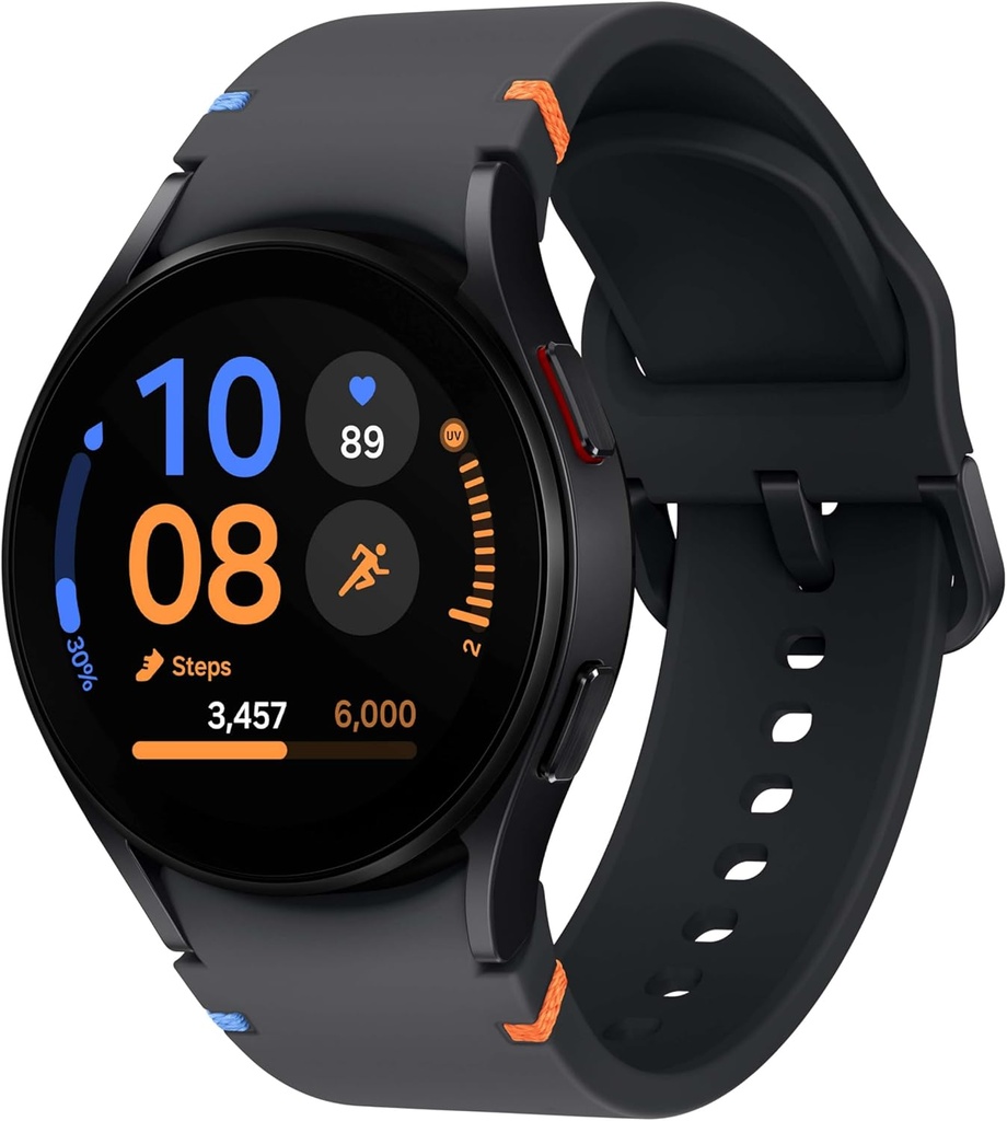 Samsung Galaxy Watch FE 40mm Bluetooth AI Smartwatch w/Fitness Tracking, BIA Sensor, Zonas de RRH Personalizadas, Rastreador de frecuencia cardíaca, Monitor de sueño, 2024, Negro [versión de EE.UU., 1Yr Fabricante Garantía]