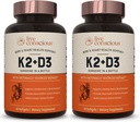 Vitamina Conscious K2 MK7 con suplemento D3 ← Bone & Heart Health Support - Patented Vitamin K &amp; Vitamina D3 5000 UI (2-Pack)