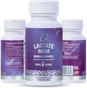 You'RE NATURAL Lactate Mom Postpartum Support Breastfeeding Vitamins for Mom & Baby, Organic Moringa, Milk Thistle, Fenugreek, Goat ́s Rue and Chamomile 60 Vegetarian Capsules