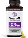 LifeSeasons NeuroQ Daily Essentials Multivitamin - Fortified Mental Performance &amp; Global Wellness - Mejorar la memoria & Focus - B-Complex, Vitamina D, Folate, CoQ10, Pantothenic Acid &amp; Más - 60 cápsulas