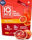 IQMIX Hidration Electrolyte Powder – 4-en-1 Fórmula para la hidratación, la claridad mental, el humor y la recuperación – Sugar-Free Drink Mix, Keto, Magnesium L-Threonate, Lion’s Mane – 40 Conde Blood Orange