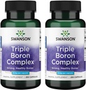 Complejo Triple de Borón Swanson - Natural Bone Health &amp; Joint Support - Suplemento Mineral Destacando Citrato, Aspartate &amp; Glycinate - (250 cápsulas) 2 Pack