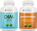 Puramente Holistic Dim 400mg &amp; Bioperine + Organic Ashwagandha 1300mg Bundle - 330 cápsulas Vegan - Hecho en los EE.UU.