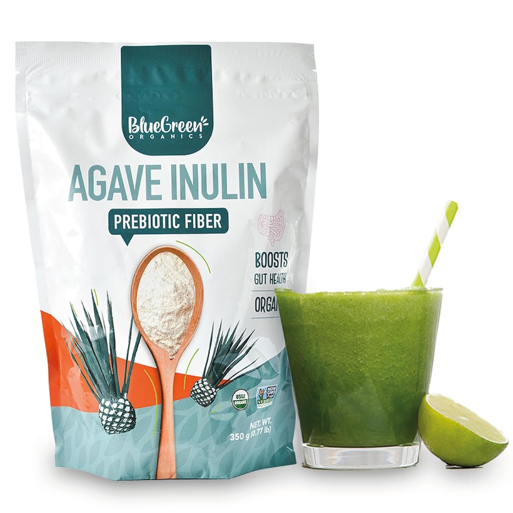 BLUEGREEN Orgánicas ← Inulin Powder ← Gut microbiome ← Fiber Powder Silencio Prebióticos Silencio Vegan Silencio Keto Silencio Kosher Silencioso Suplemento de fibra Silencio Net Wt 77 Lb