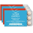 Viter Energy Caffeinated Gum 60mg Caffeine, B Vitaminas, Guarana, Sugar Gratis. (Variety, 12pcs, 4 Pack)