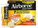Airborne 1000mg Vitamin C with Vitamin D & Zinc, Sugar Free Multivitamin Immune Support Supplement, Antioxidants Vitamins A C & Vitamin E, 30 Effervescent Tablets, Zesty Orange Flavor