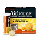 Airborne 1000mg Vitamina C con Vitamina D &amp; Zinc, Sugar Free Multivitamin Immune Support Suplemento, Antioxidantes Vitaminas A C & Vitamina E, 30 Tablas Effervescentes, Zesty Orange Flavor