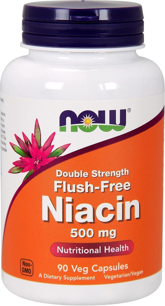 Ahora® Foods Flush Free Niacin (Doble Strength) 500mg w/90 caps