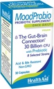 HealthAid MoodProbio 30 Ct, 30 Billion CFU con Prebiótico, 8 Strains seleccionados, Once Daily, Acid &amp; Bile Resistant, Gluten, Dairy, y GMO Free, Vegan
