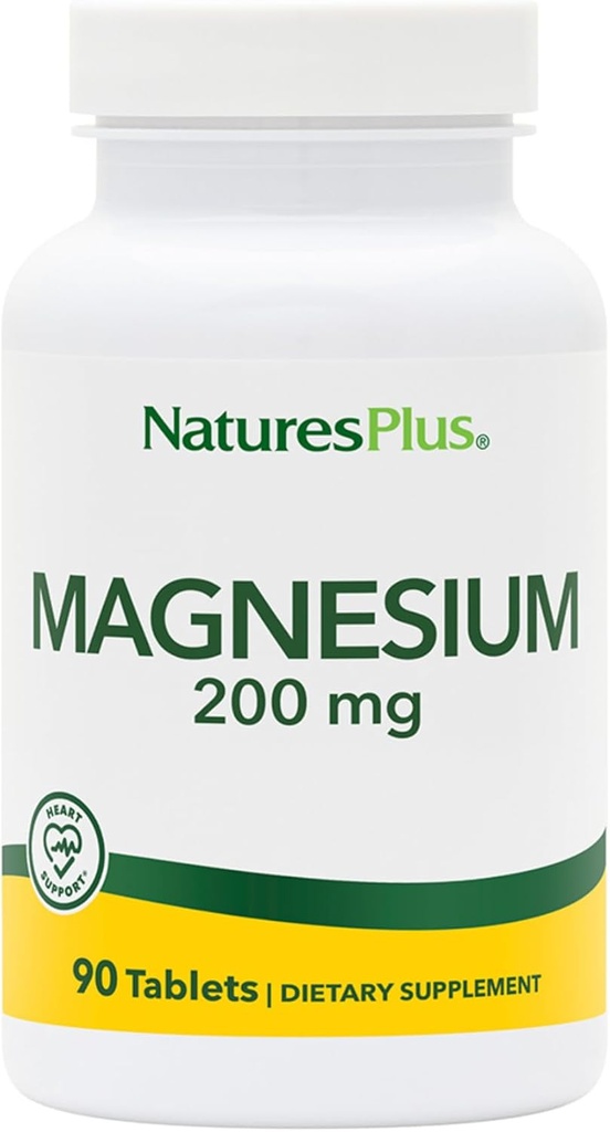 NaturalezasPlus Magnesio - 200 mg, 90 Tabletas - Vegetariano, Gluten Gratis - 90 Servings