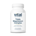 Nutrientes Vitales Complejo de Magnesio Triple Suplemento de Magnesio Vegan Glycinate, Malate " Oxide 250mg ANTE Easi Absorbed Magnesium Supplement for Stress, Muscle, Heart, Bone Support TENIDO 90 cápsulas