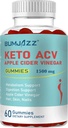 Keto ACV Gummies Boost Mаtabolism with Apple Cider Vinegar Keto Suplementos - Gluten-Free - Fórmula para Mujeres - 1500mg - 60 Condes