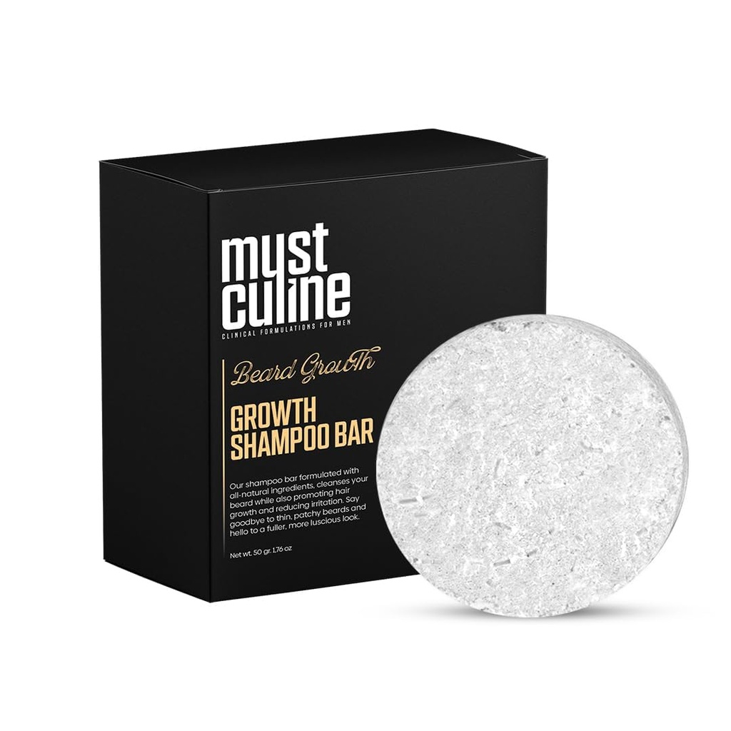 Bar de champú de barba, 1 paquete, no centrado, apoya el crecimiento de la barba y el nourishment, Mustache Roots, para hombres