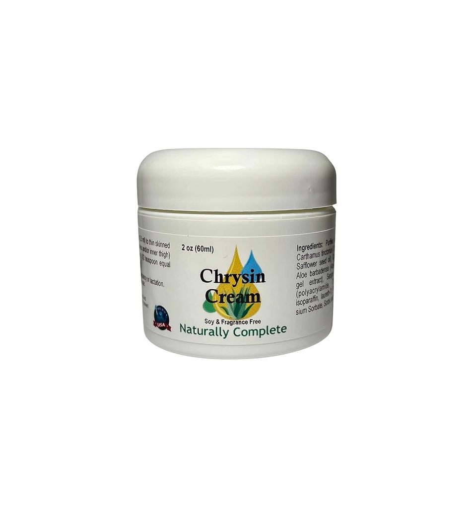 Chrysin Cream ← Para Hombres y Mujeres 2 oz. Jar