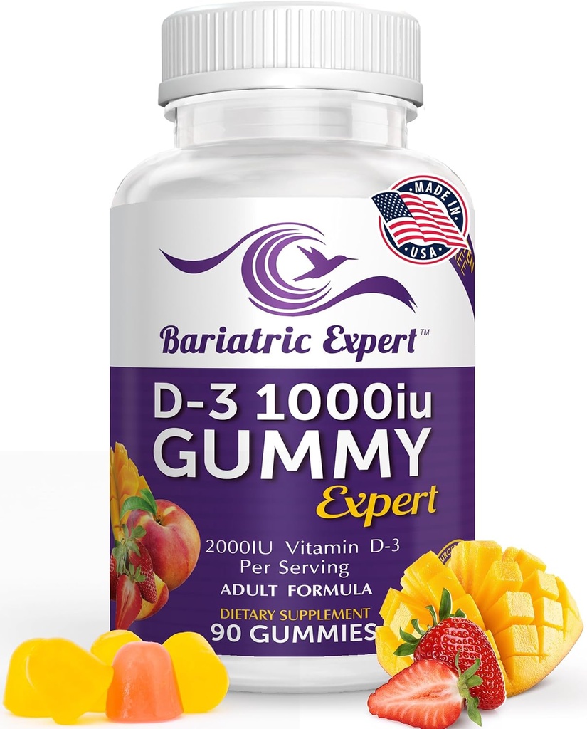 Bariatric Expert D3 Vitamina – Suplemento dietético de fusión rápida para adultos Cirugía postcaria, 90 Conde