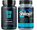 Premium Stem Cell 1,000mg(120Ct) & Shilajit Supplement 10,000mg(60Ct) | Vitality Booster Pack | Boosts Immunity & Energy | Natural Antiaging & Longevity | Spirulina, Chlorella & Mineral Extract (1)
