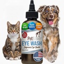 PetSilver Eye Drops for Dogs and Cats - Natural Dog Eye Wash - Alivio para Inflamación & Irritation - Pet Eye Cleaner and Tear Stain Remover - Patented Silver Formula - Made in The USA - 4 fl oz