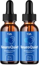 (2 Pack) NeuroQuiet Drops - Neuro Quiet Advanced Formula Hearing Support, Cognitive Health, y Global Wellness, 2 Month Supply
