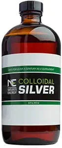 La energía de la naturaleza Colloidal Silver mentira 16 Oz, Eficaz, Antiséptica y Deodorizadora para Indoor, Steric y Electrostatic Stabilized
