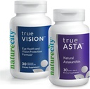 NatureCity Vision Support Bundle WordPress TrueVision Eye Health Formula, 30 Veggie Capsules + TrueAsta Marine