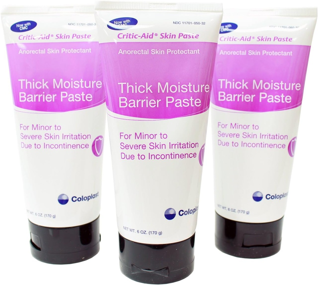 Critic-Aid Skin Paste - Skin Protectant/Barrier Paste 6 oz Tube (Pack of 3)