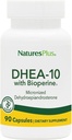 Natures Plus DHEA-10 con Bioperina - 10 mg, 90 cápsulas vegetarianas - libre de gluten - 90 piezas