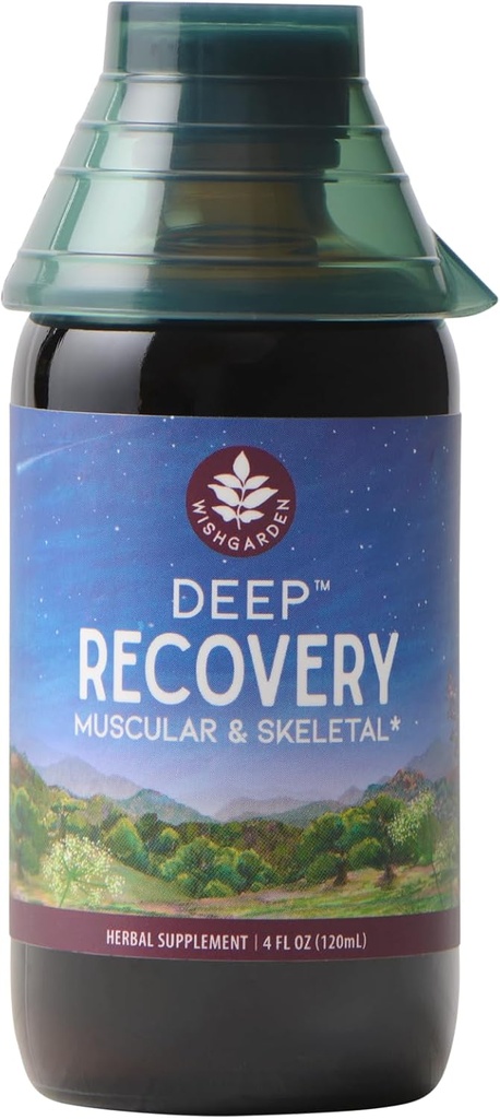 WishGarden Herbs Deep Recovery - Natural Herbal Muscle, Tissue & Joint Support Supplement with Turmeric Curcumin, Addresses Root Cause of Lingering Issues " Promotes Healthy Inflammatory Response, 4oz
