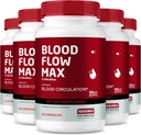 (5 Pack) Flujo de sangre Max cápsulas, Flujo de sangre Max Advanced Blood Support Fórmula, Suplemento de máxima fuerza para la circulación sanguínea saludable, todas las píldoras naturales para la salud general, comentarios (300 cápsulas)